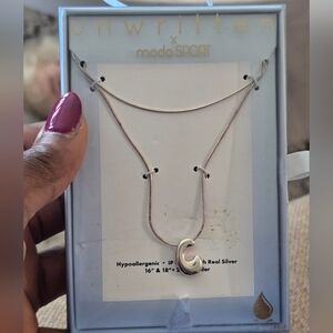 Unwritten Silver Name Initial Letter C Necklace New